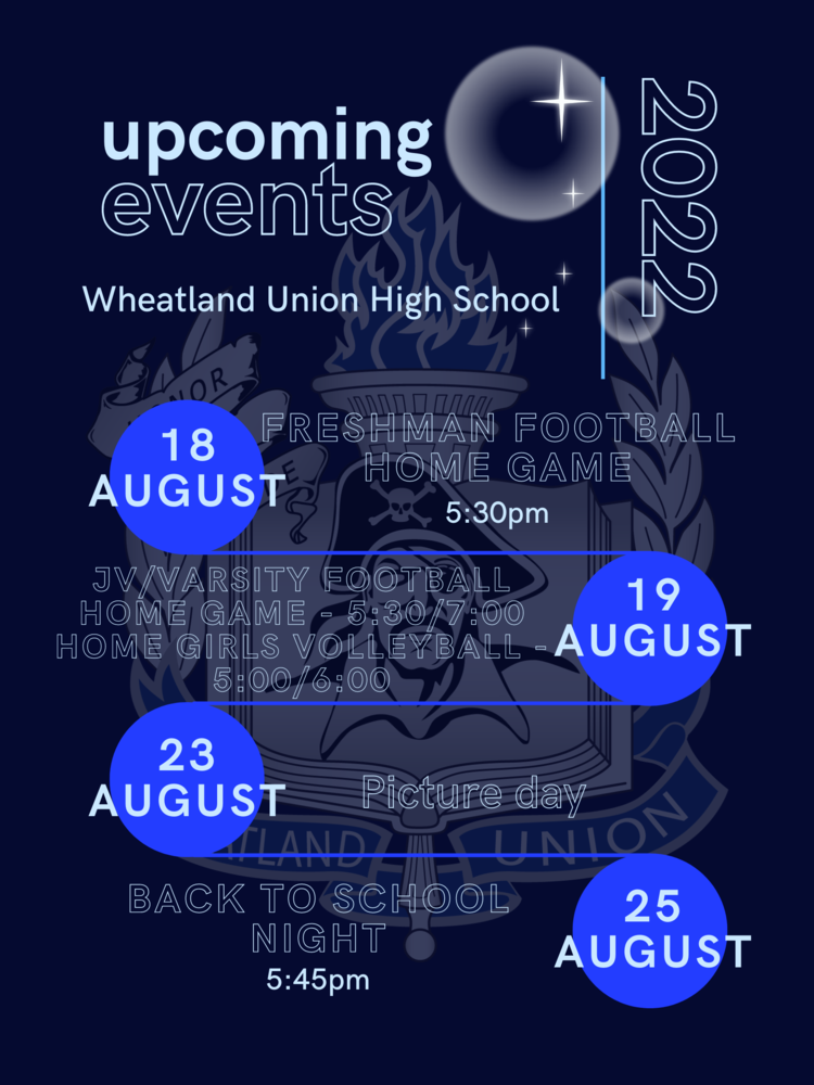 Upcoming Events August 2022
